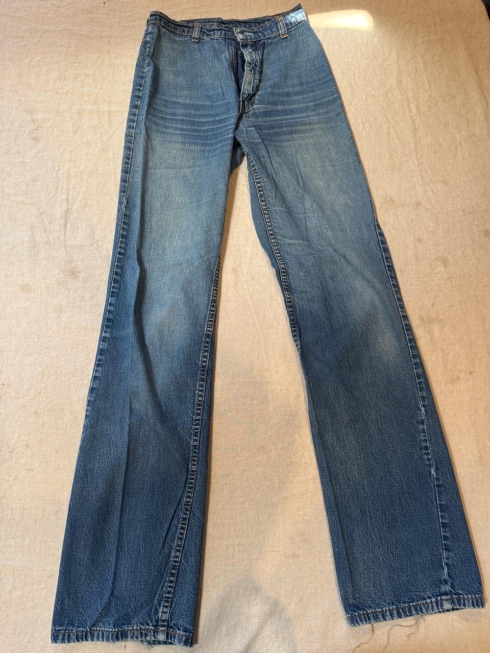 Vintage 80s 90s Levi’s Plowboy Patch Jeans High Rise Flare Bootcut 25